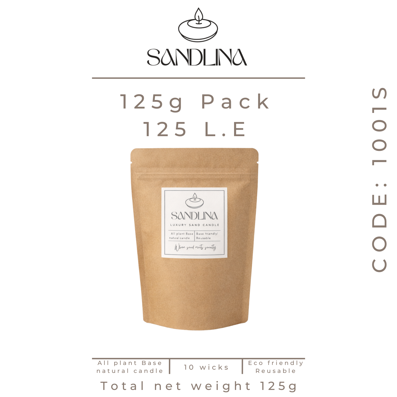 1001S 125 g - sand candle