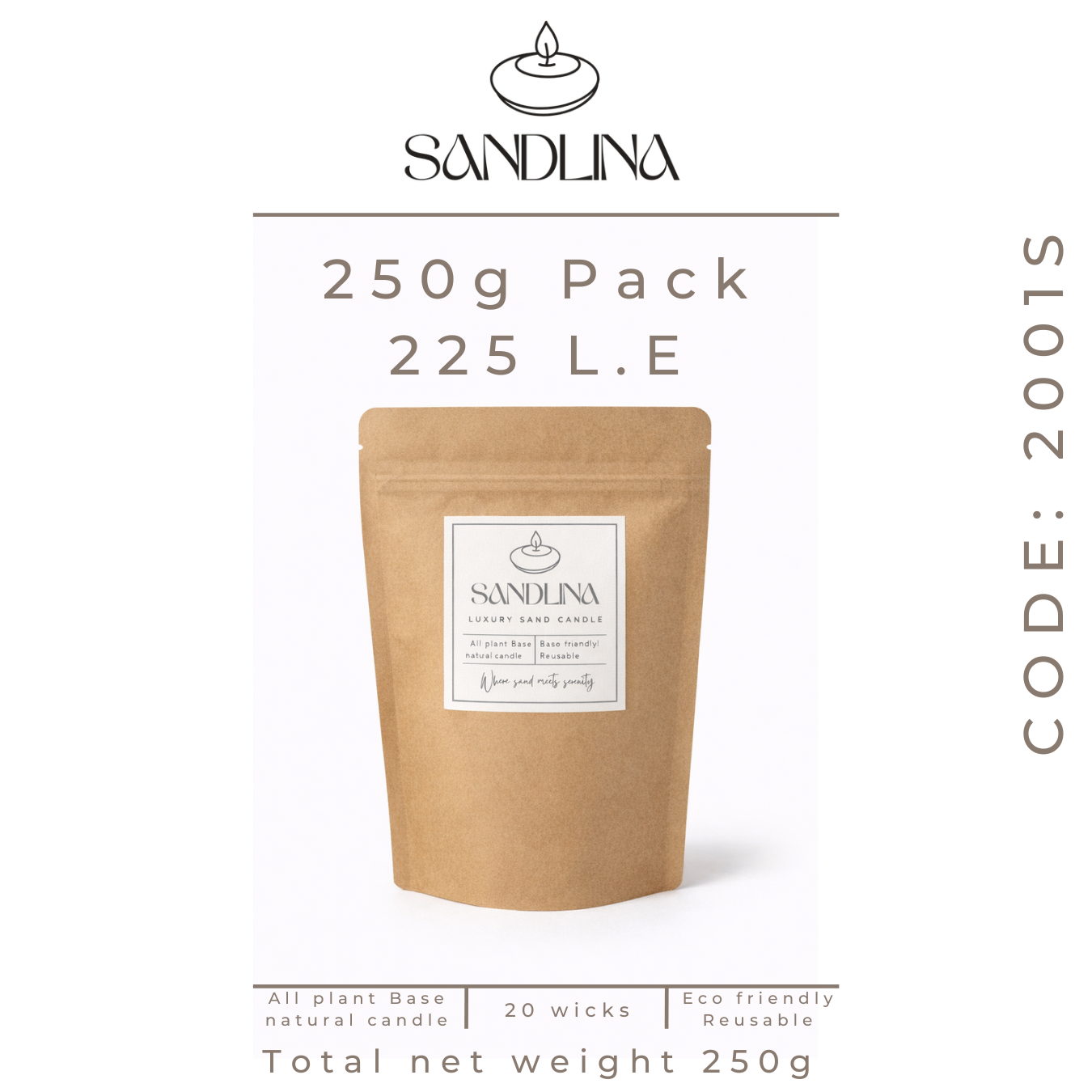 2001S 250g - sand candle