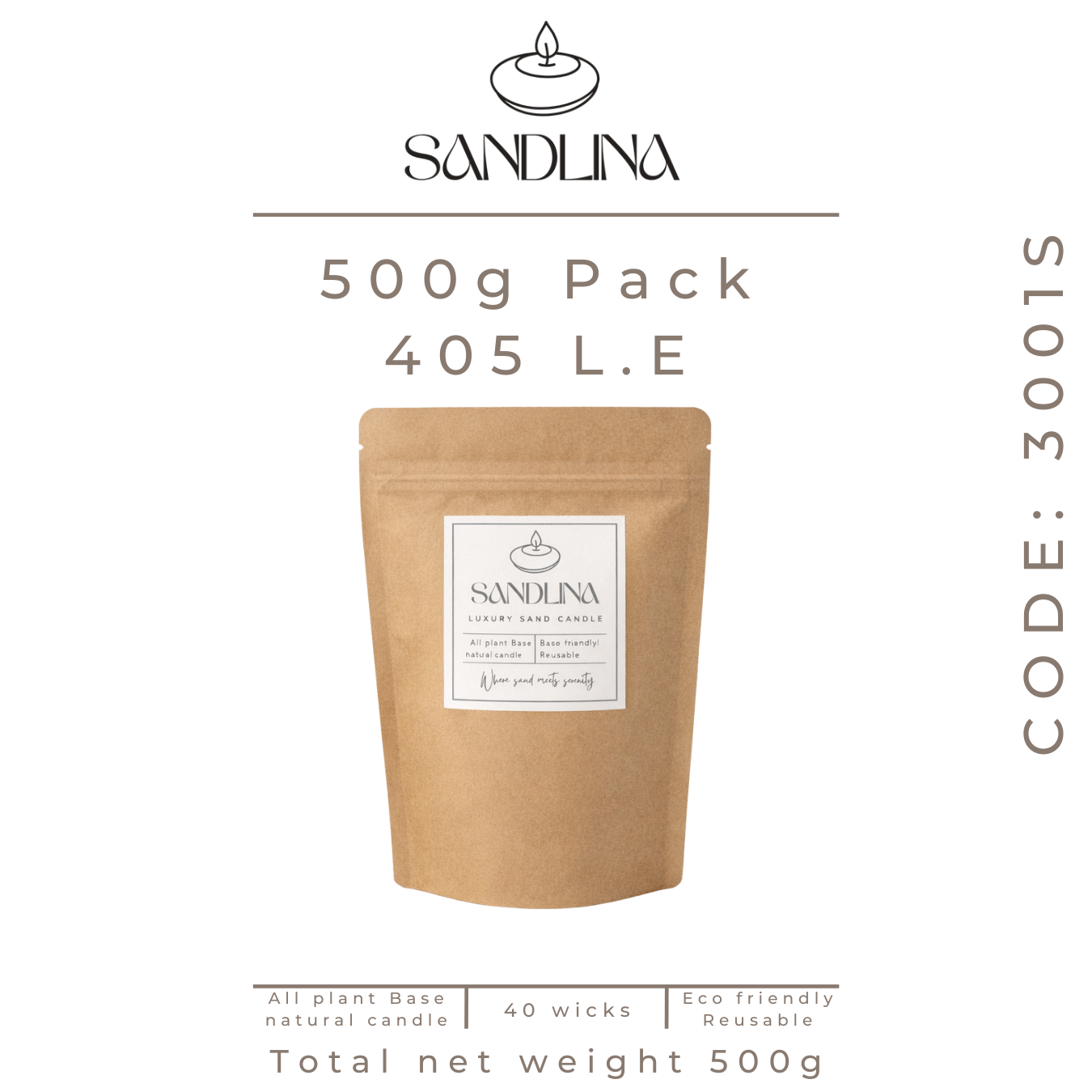 3001S 500g - sand candle